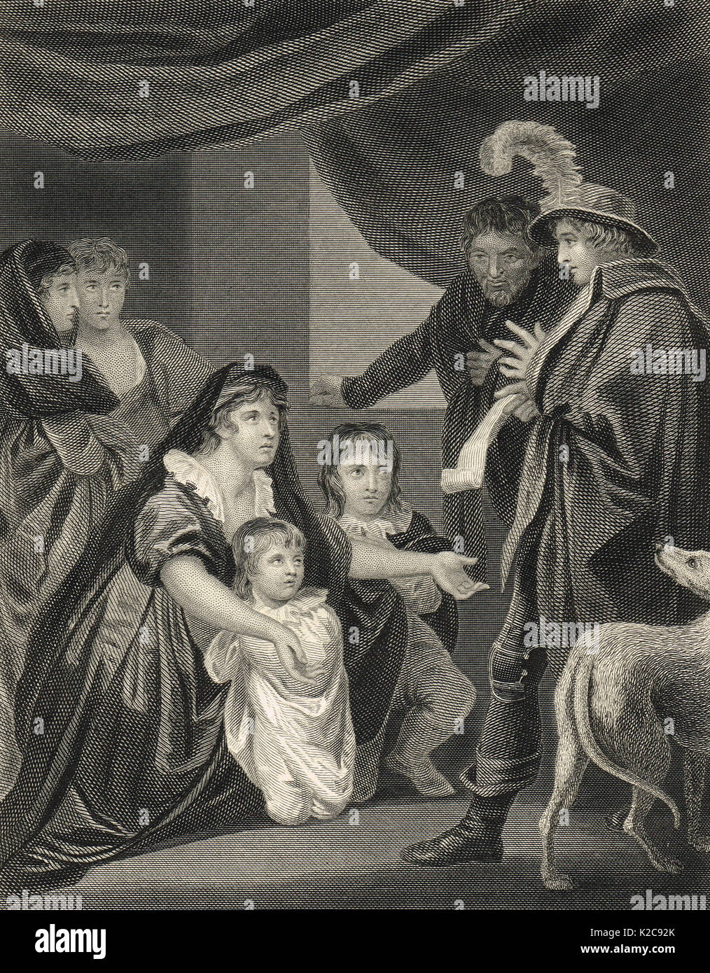 Lady Elizabeth Gray verdrießen Edward IV. Stockfoto