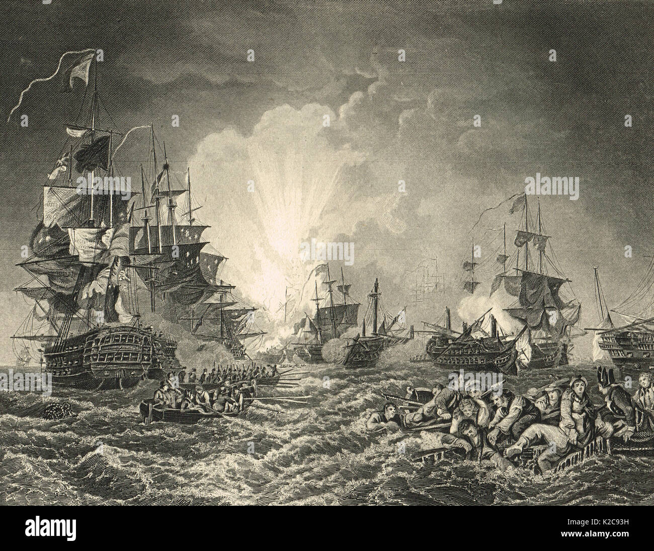 Schlacht am Nil, Ägypten, 1798 Stockfoto