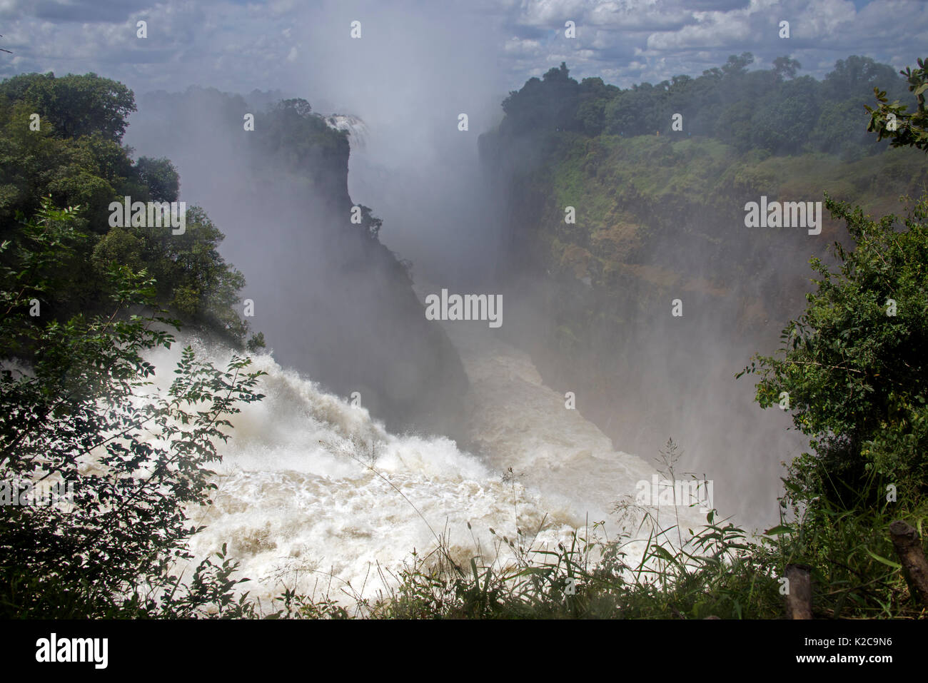 Devil's Katarakt in Hochwasser Victoria Falls Simbabwe Stockfoto