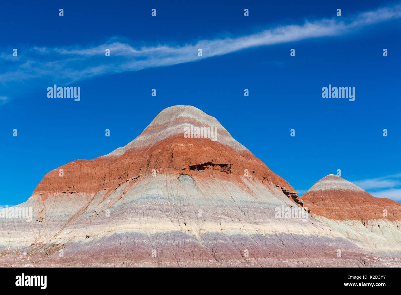 Die Tipis, Badlands, Petrified Forest National Park, Arizona, USA, Februar 2015. Stockfoto