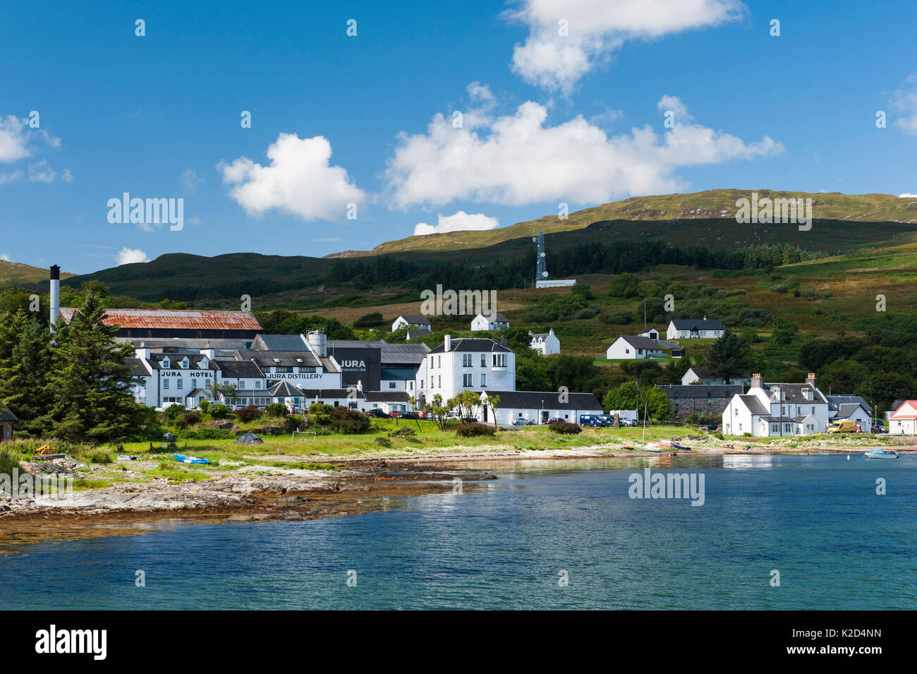 Jura Distillery, Craighouse, Jura, Innere Hebriden, Schottland, UK, August 2014. Stockfoto