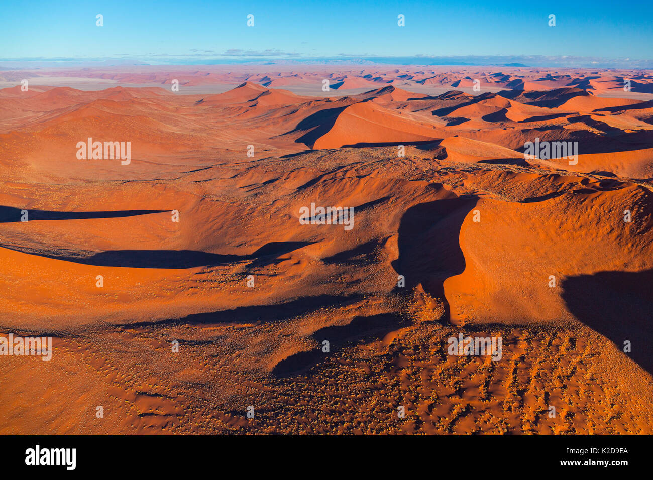 Luftbild des Namib-Naukluft-Nationalpark mit Sand dune Lebensraum, Namibia Stockfoto