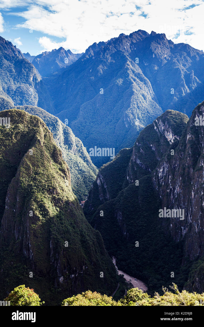 Heiliges Tal von Machu Picchu, Inka Trail, Peru. Dezember 2013. Stockfoto