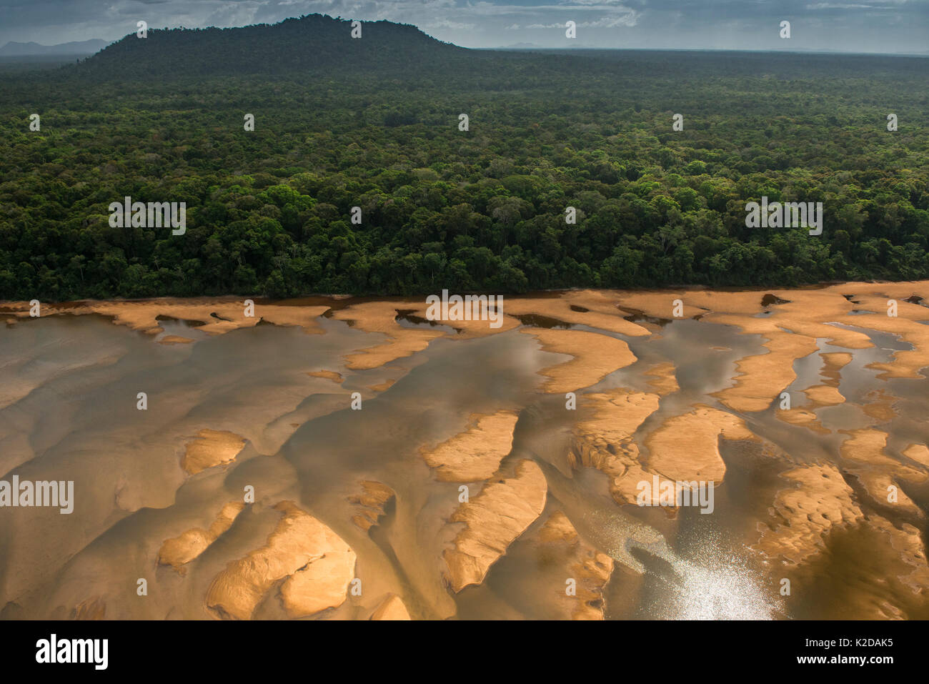 Luftbild des Essequibo River, die längste in Guyana, Iwokrama, Rurununi, Guyana, Südamerika Stockfoto Luftbild des Essequibo River, die längste in Guyana, Iwokrama, Rurununi, Guyana, Südamerika Stockfoto