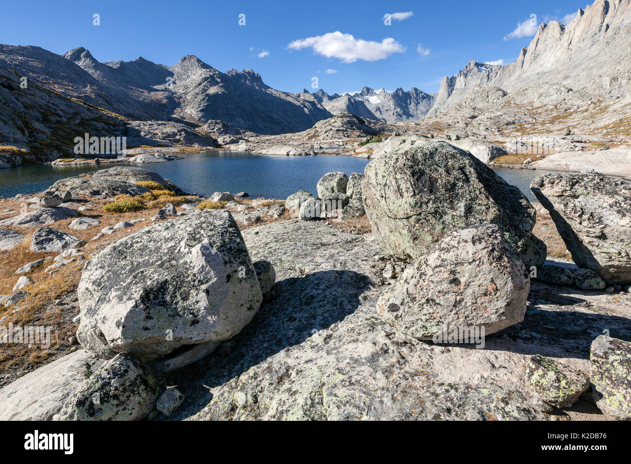 Titcomb Becken in der Wind River Range, Bridger Wüste, Bridger National Forest, Wyoming, USA. September 2015. Stockfoto