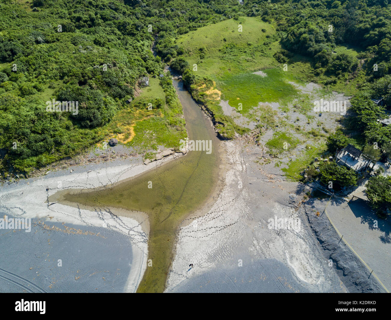 Luftaufnahme des berühmten Kuh Berg (Niushan Scenic Area) von Hualien, Taiwan Stockfoto