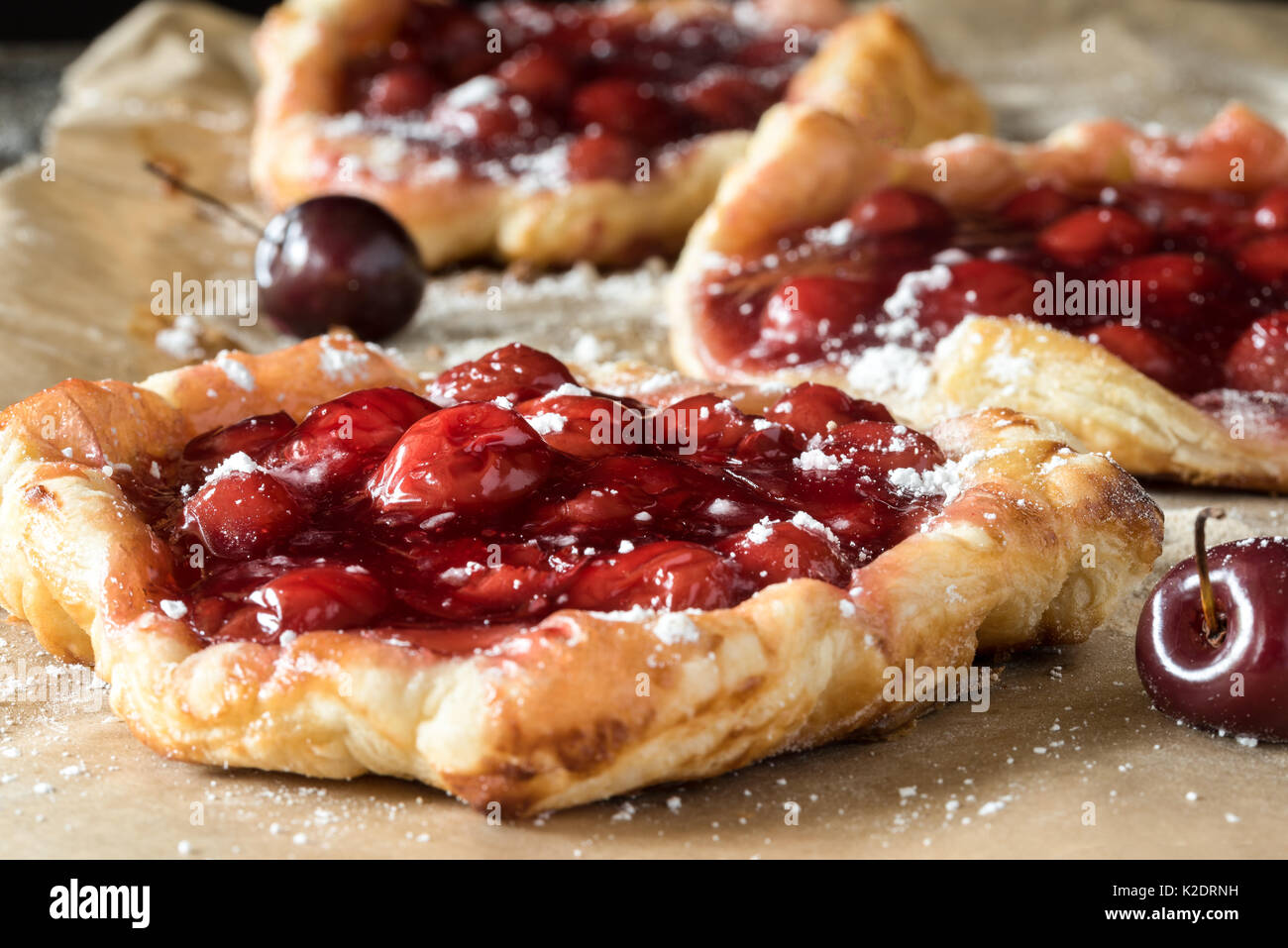 Cherry Torten Stockfoto