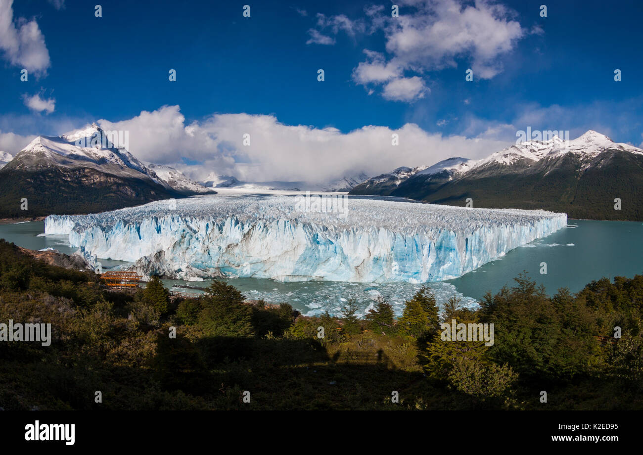 Perito Moreno Gletscher, Nationalpark Los Glaciares, Santa Cruz, Patagonien, Argentinien. Februar 2010. Stockfoto
