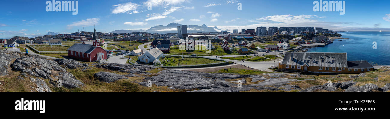 Nuuk, die Hauptstadt von Grönland, Juli 2016. Stockfoto