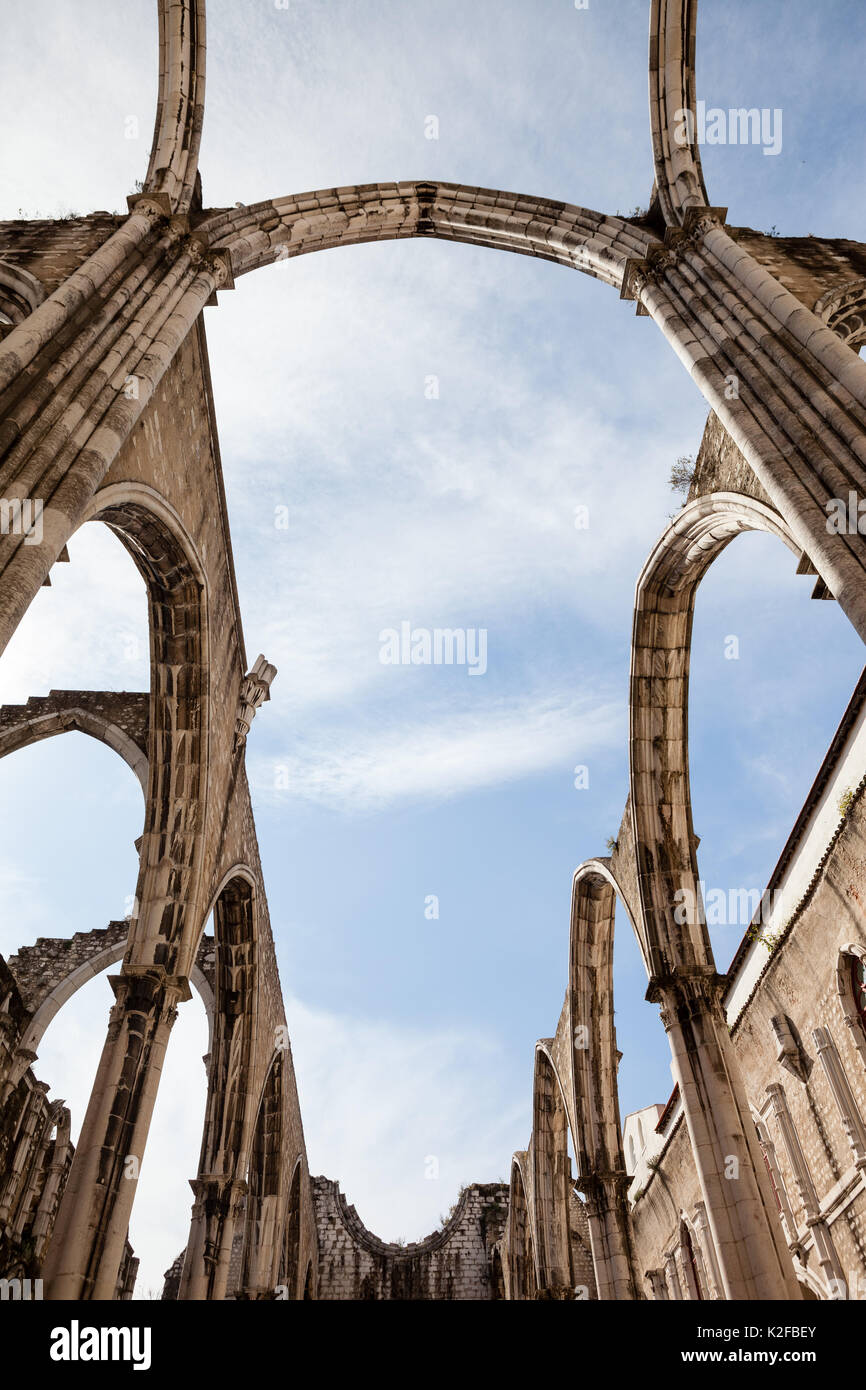 Carmo Kloster oder das archäologische Museum von Lissabon Stockfoto