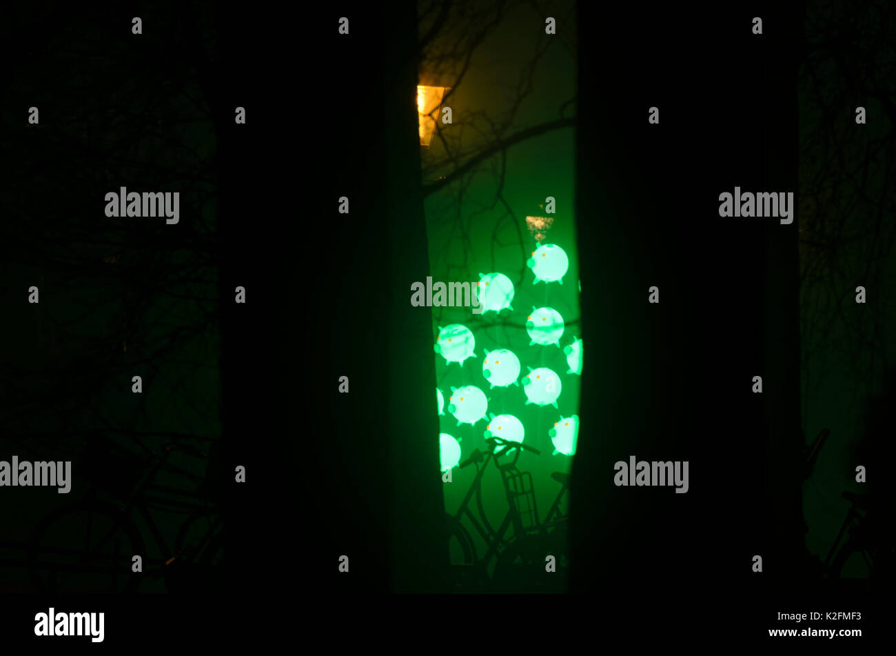 Licht Objekt an illuminade, Amsterdam, Niederlande Stockfoto