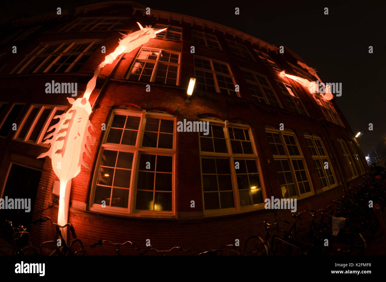 Licht Objekt an illuminade, Amsterdam, Niederlande Stockfoto