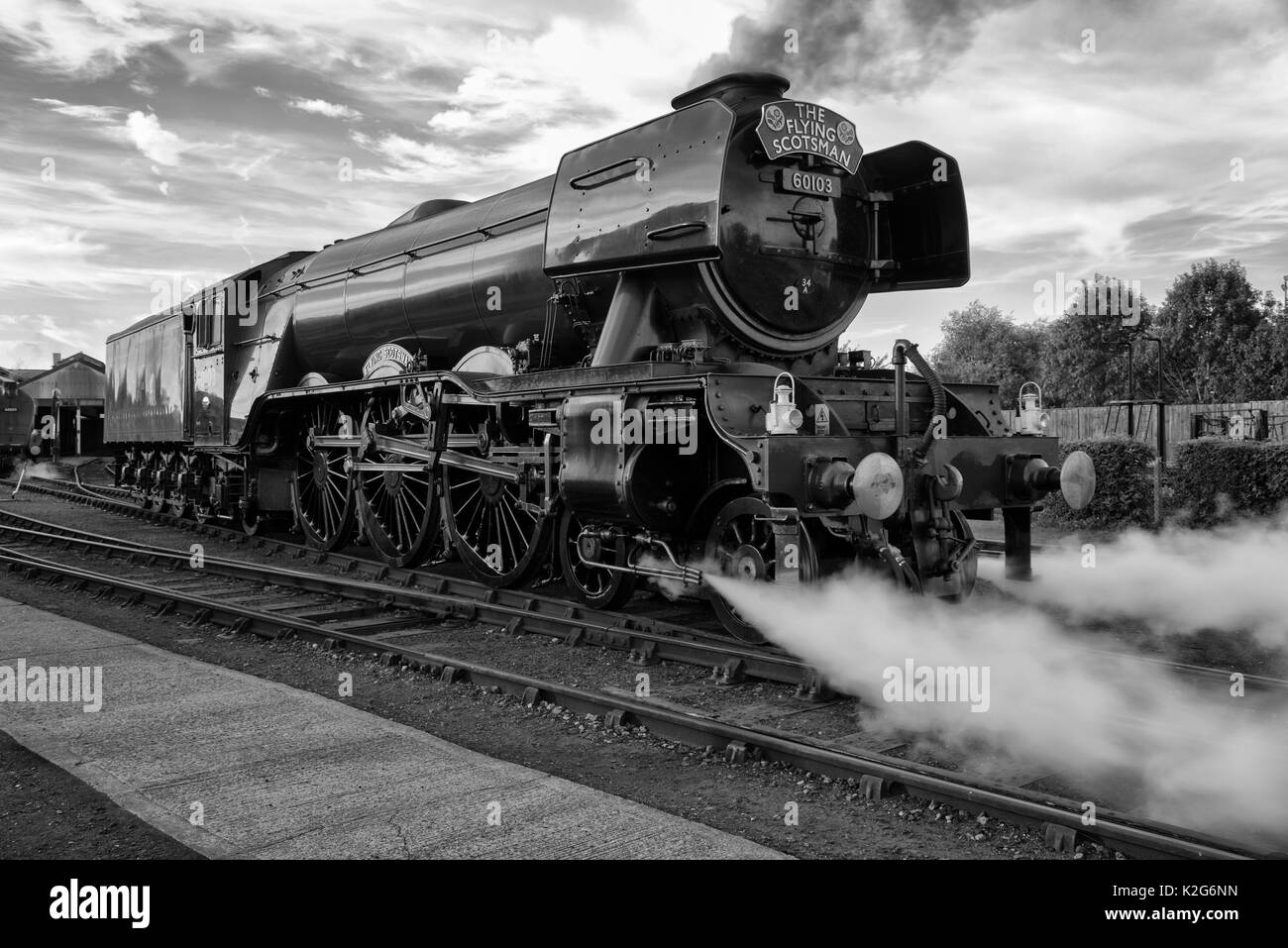 Flying Scotsman historischen britischen Dampflokomotive Stockfoto