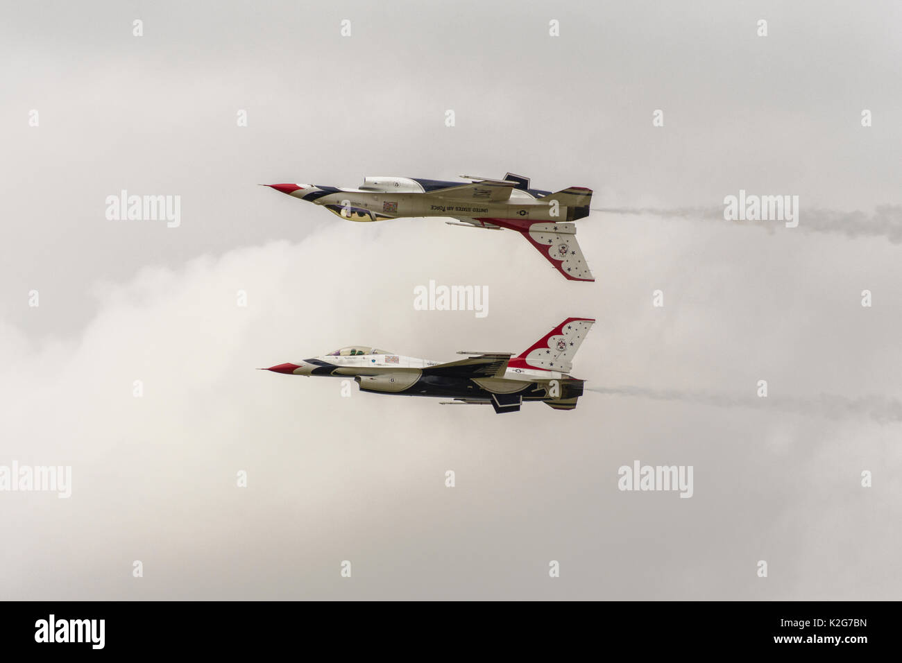 United States Air Force Thunderbirds Spiegel Bildung Stockfoto
