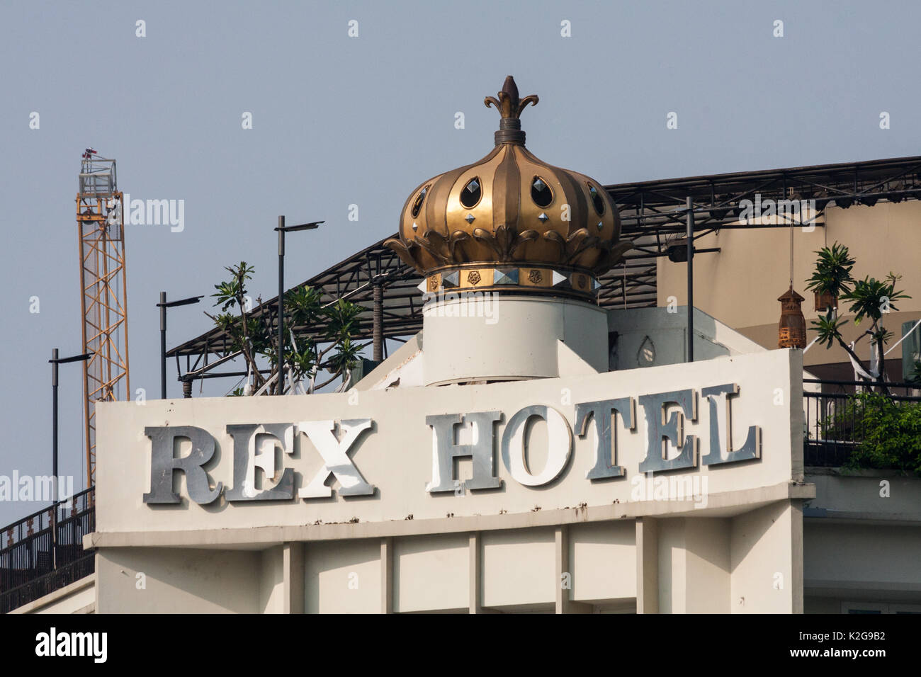 Zeichen für das Rex Hotel, Ho Chi Minh City (Saigon), Vietnam Stockfoto