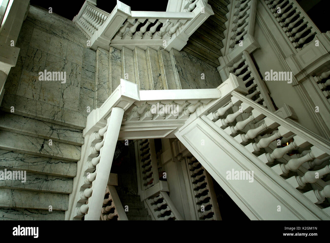 Raffles Hotel Treppe Stockfoto