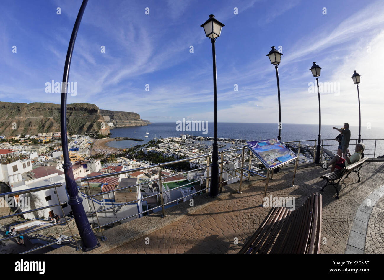 Aussichtspunkt, Puerto de Mogán, Gran Canaria, Spanien Stockfoto
