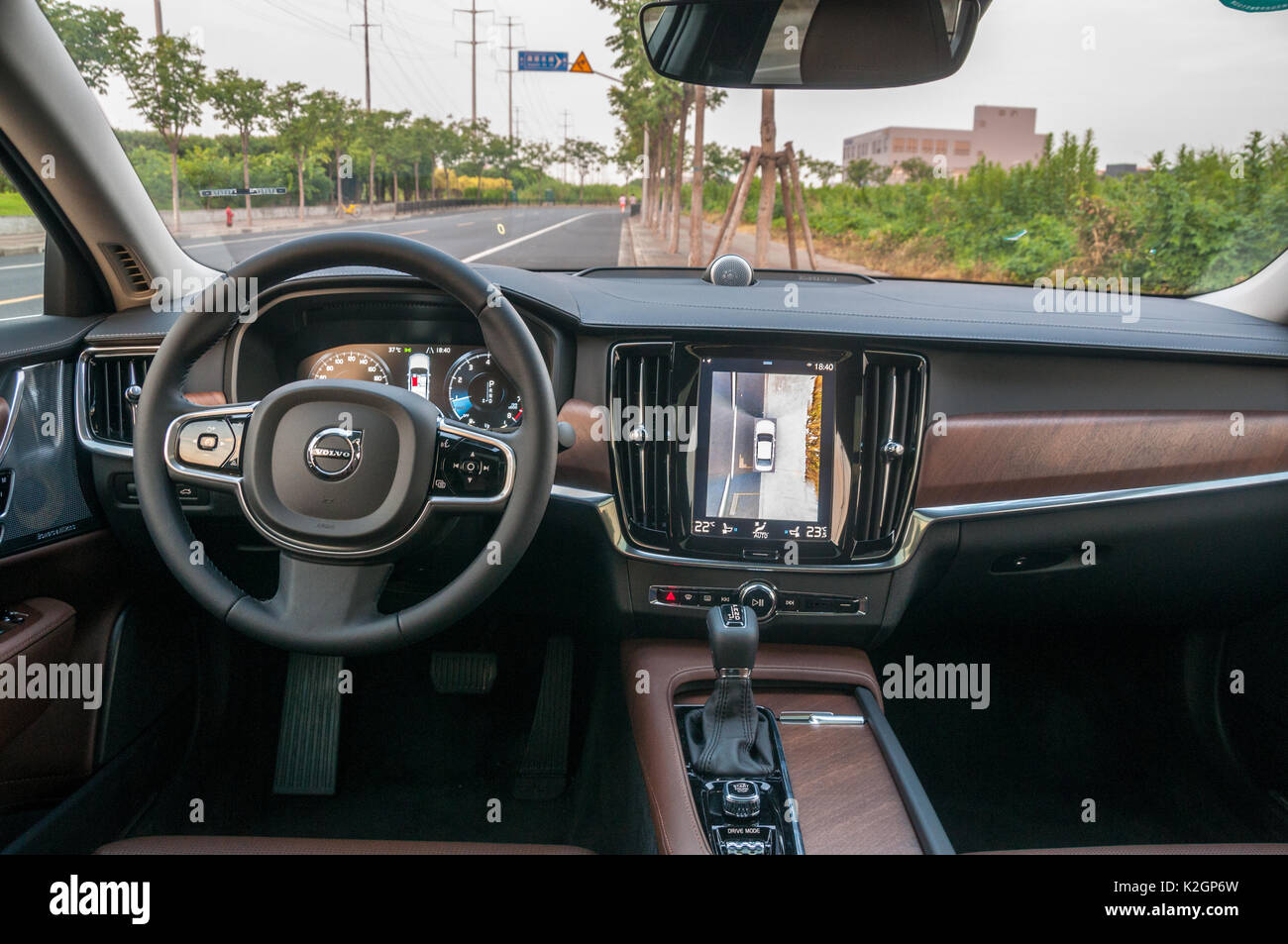 Innere Aufnahme der Chinesischen produziert Volvo S 90 lwb T5 Beschriftung Modell Stockfoto