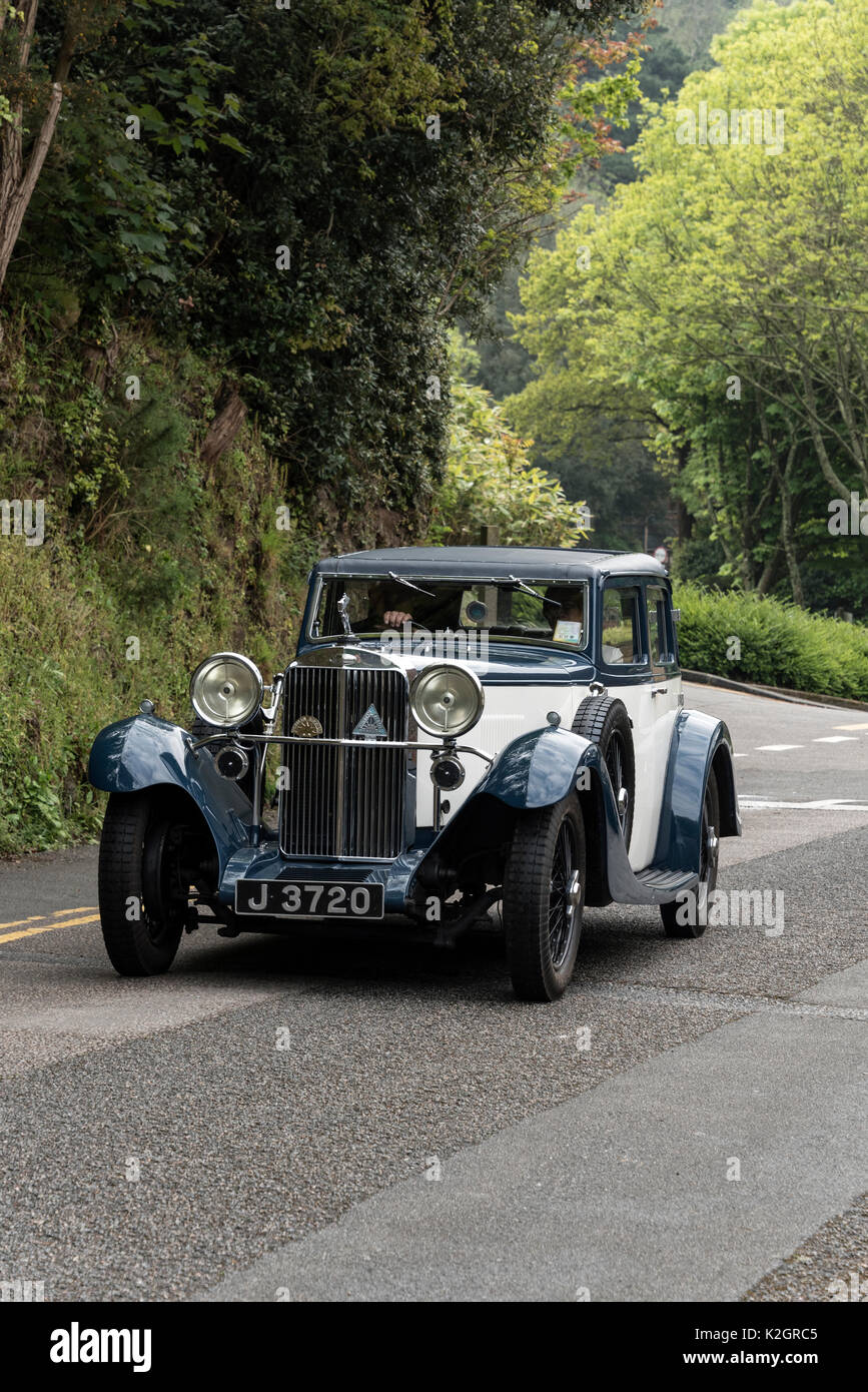 Ein Sonnenstrahl Geschwindigkeit 20 Monte Carlo Limousine bei der Zusammenkunft der pre-1951 Classic Cars der Jersey alter Motor Club war am Jersey War Tunnels-G statt Stockfoto