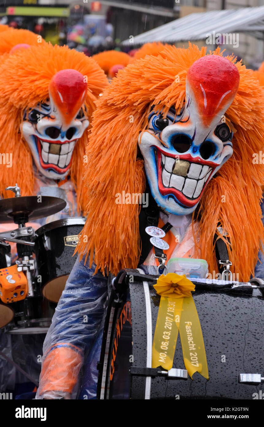 Teilnehmer des cortège Parade, Karneval, Universitätsspital Basel, Schweiz Stockfoto