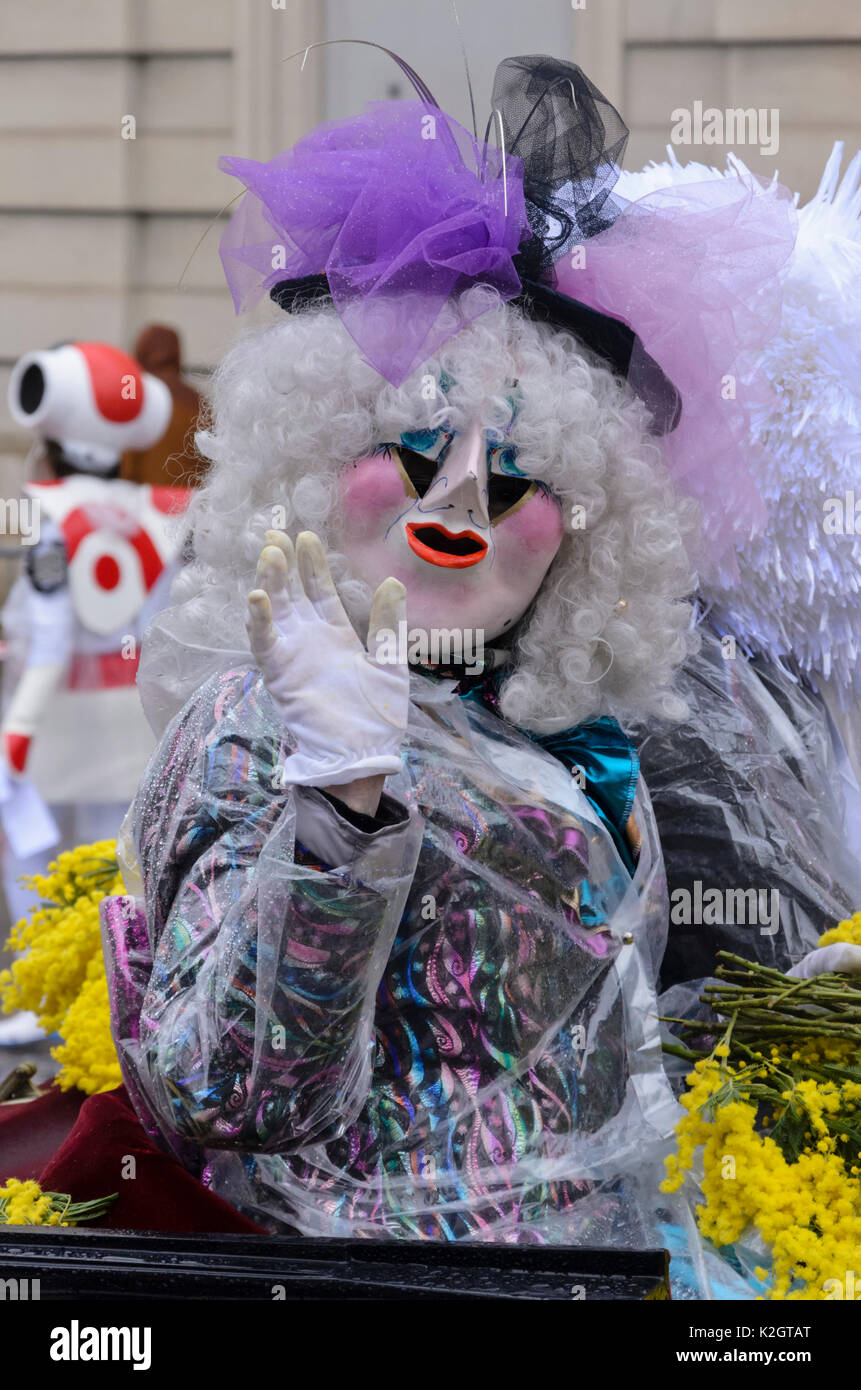 Teilnehmer des cortège Parade, Karneval, Universitätsspital Basel, Schweiz Stockfoto