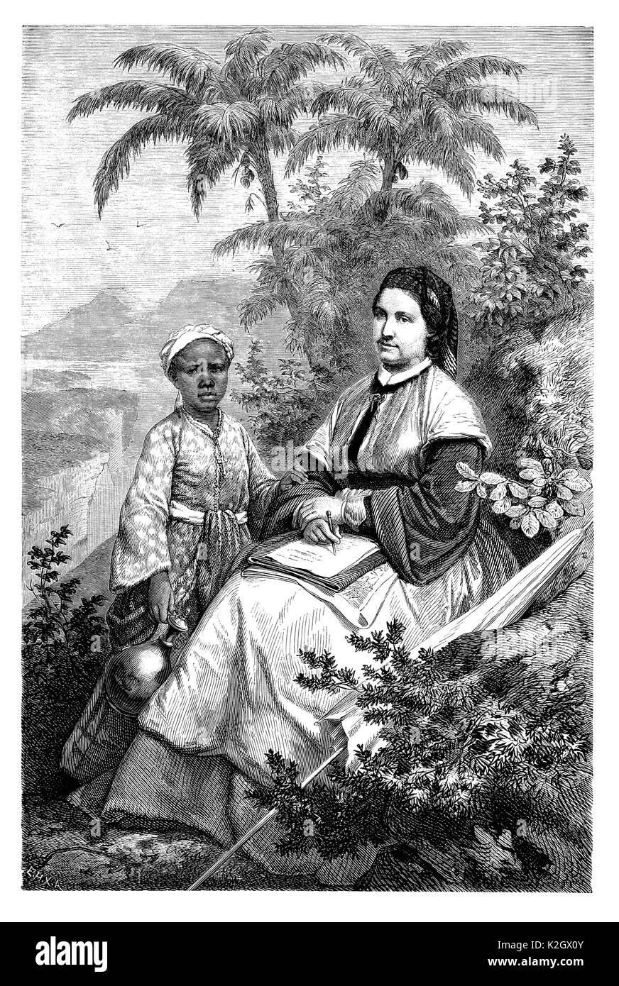 Alexandrine Petronella Karin Tinne (alternative Schreibweisen: Wilhelmus, FranÃ§Oise, TinnÃ ©) (17. Oktober 1835 â€" 1. August 1869), niederländische Explorer in Afrika und der erste Europäische Frau zu versuchen, die Sahara zu durchqueren Stockfoto