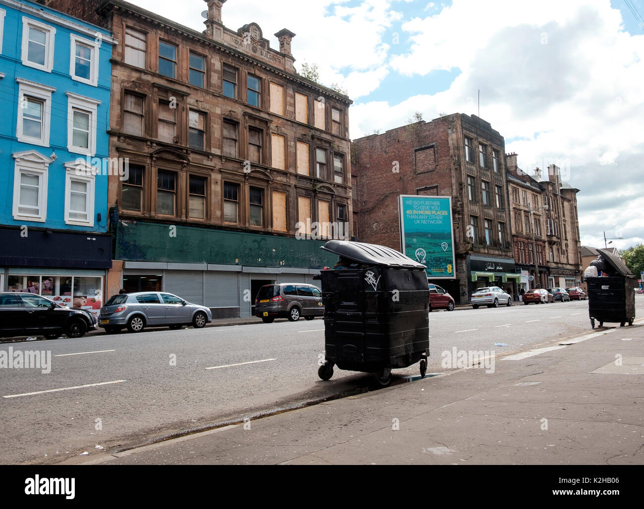 Müde Architektur auf Eglinton Straße im Stadtteil Laurieston Gorbals, Glasgow Stockfoto