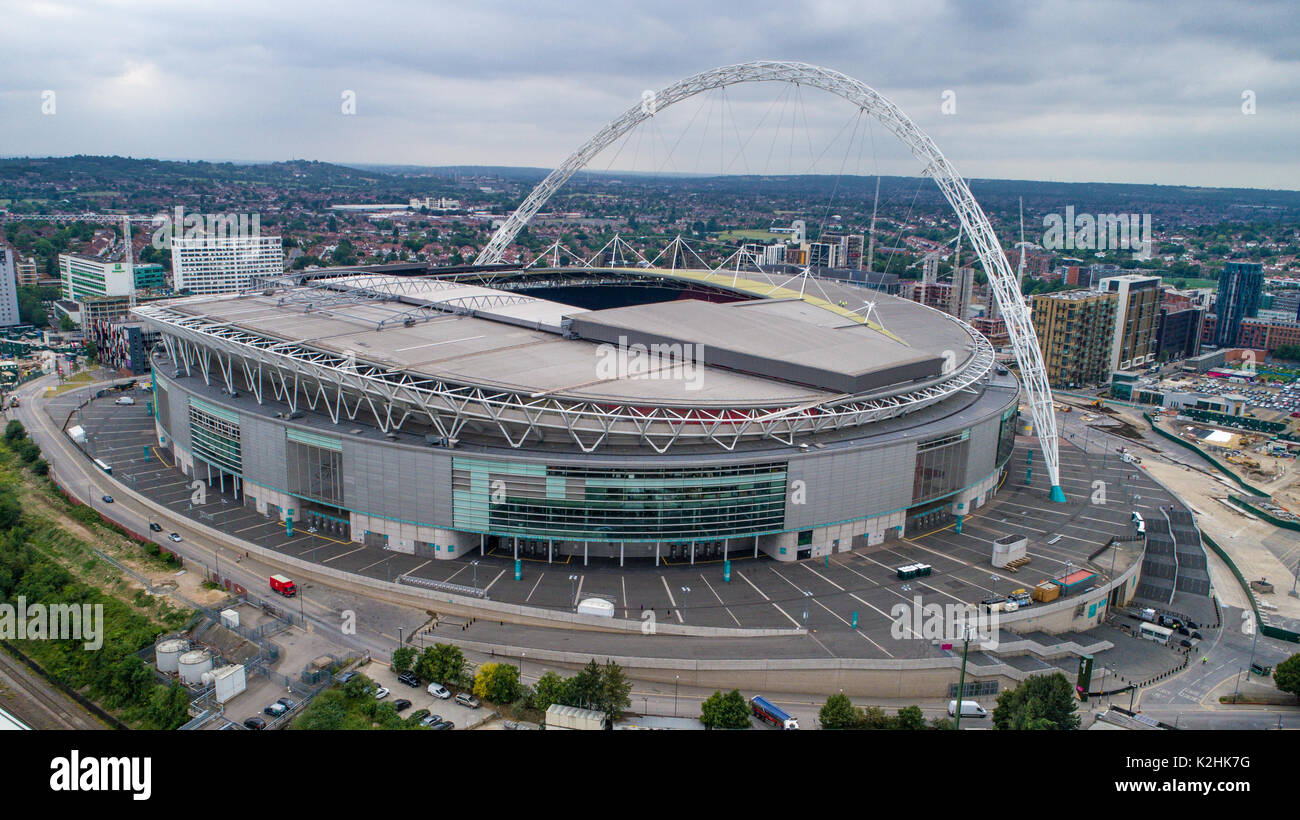 Luftaufnahme des Wembley-Stadion in Nord-London Stockfoto