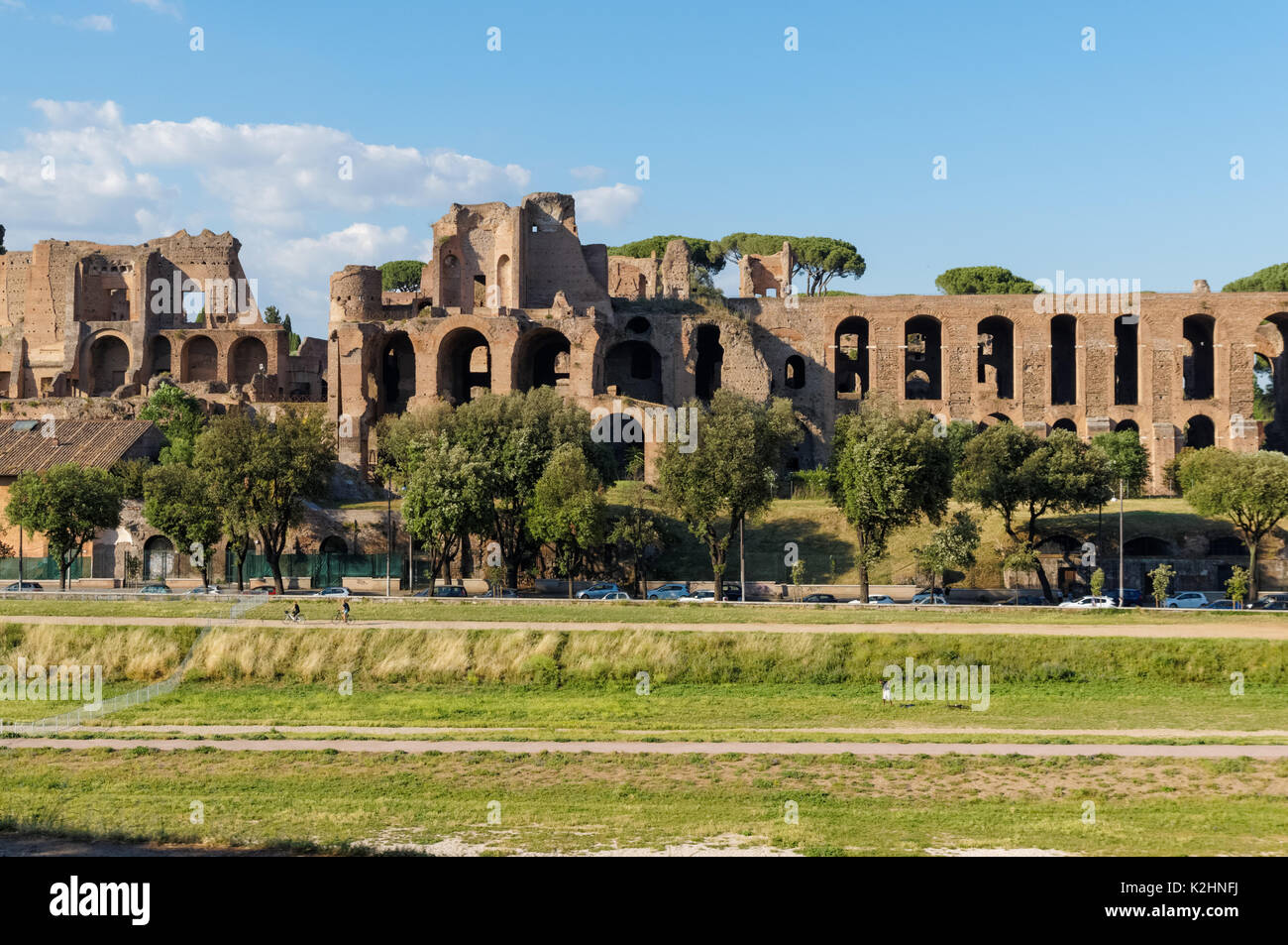 Römische Ruinen auf dem Palatin in Rom, Italien Stockfoto
