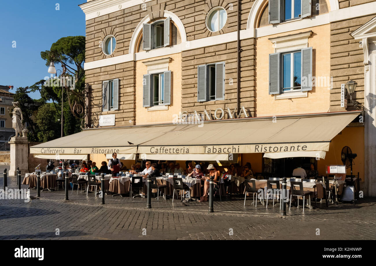 Canova Restaurant an der Piazza del Popolo in Rom, Italien Stockfoto