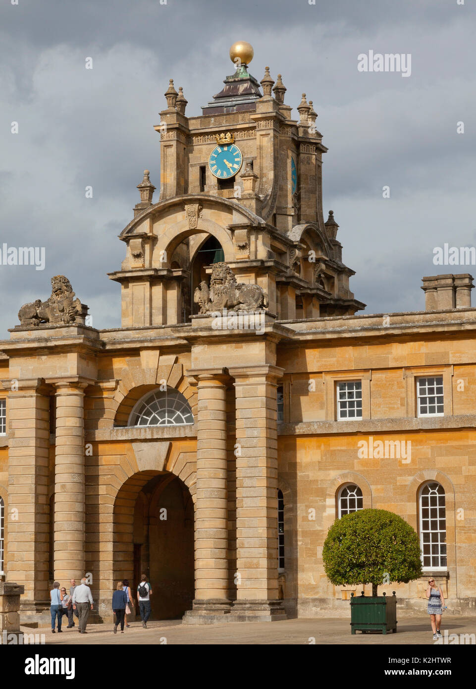 Blenheim Palace, Woodstock. UK, Ansicht des thw westliche Flügel Gateway Stockfoto