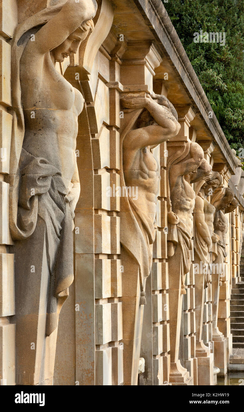 Springbrunnen Statuen am unteren Wasser Garten, Blenheim Palace, Woodstock, Oxfordshire, UK Stockfoto