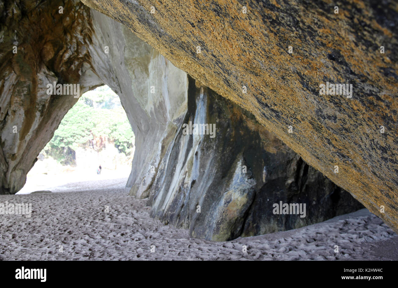 Cathedral Cove Coromandel Halbinsel New Zealand Stockfoto