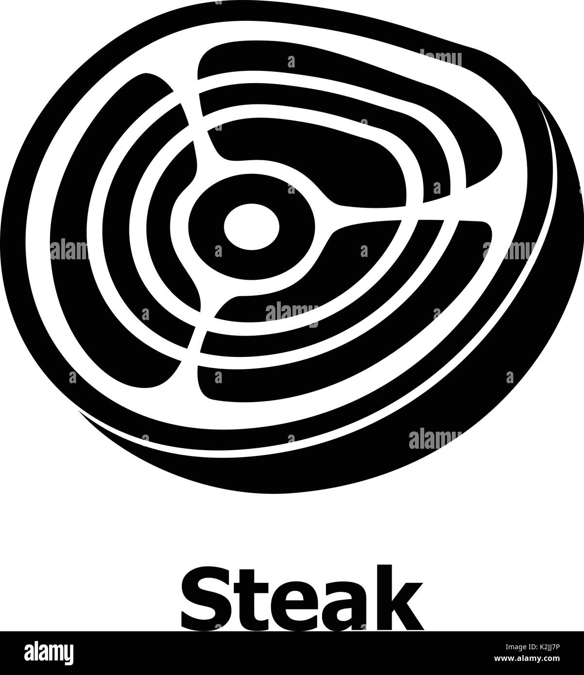 Steak Symbol, einfachen schwarzen Stil Stock Vektor