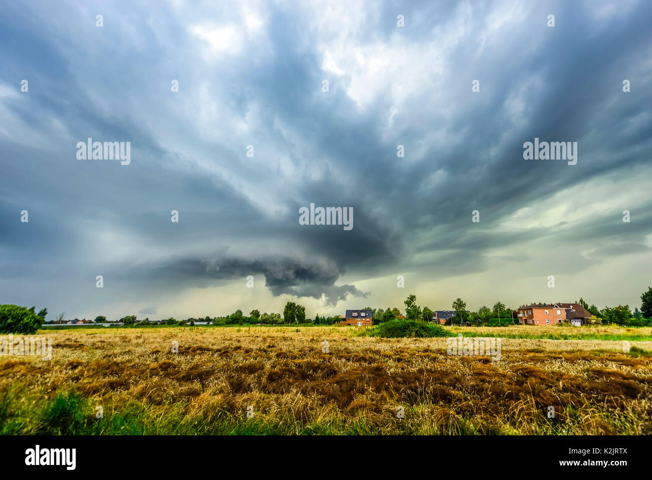 Sturm über Hamburg, Deutschland Stockfoto