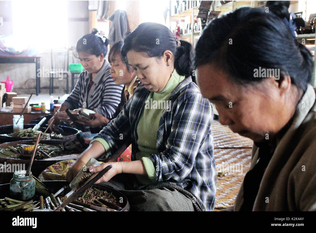 Inle See, Myanmar Januar 2016 Stockfoto