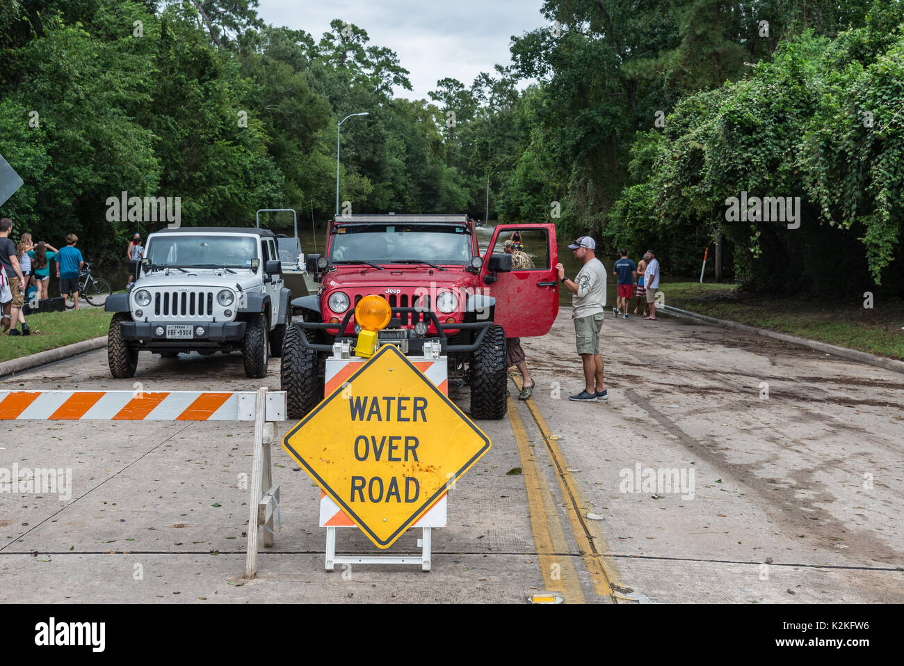 Houston, Texas. 30 Aug, 2017. Freiwillige Durchführung Rescue Mission in historische Hochwasser in Houston, Texas nach Hurrikan Harvey. August 2017. Credit: Gabbro/Alamy leben Nachrichten Stockfoto
