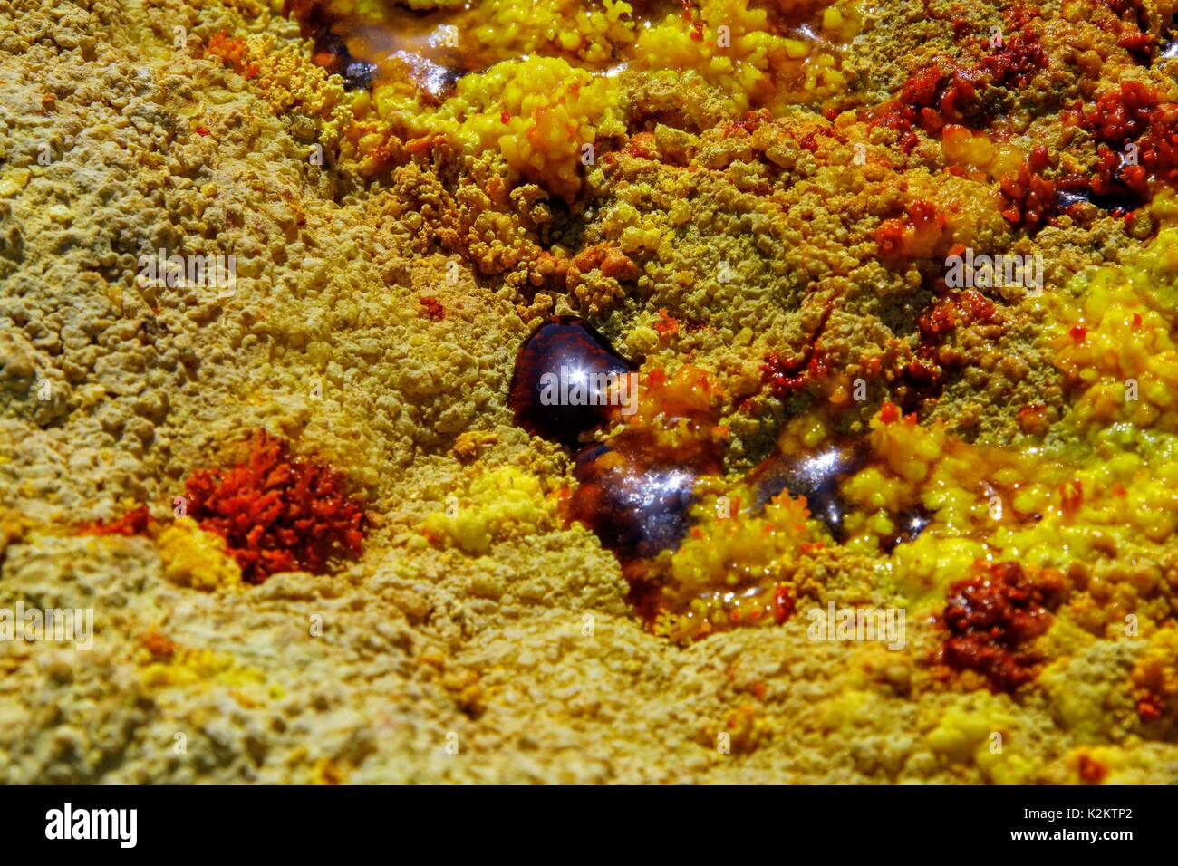 Dallol Vulkans Danakil depression Äthiopien Stockfoto