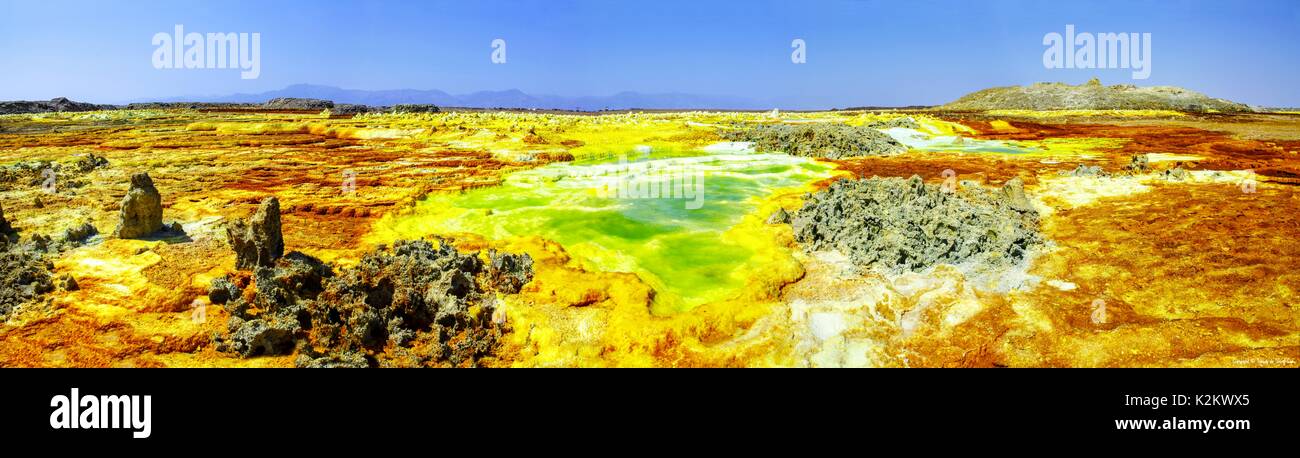 Dallol Vulkans Danakil depression Äthiopien Stockfoto