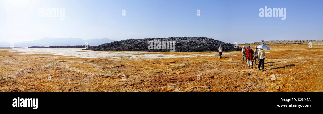 Dallol Vulkans Danakil depression Äthiopien Stockfoto