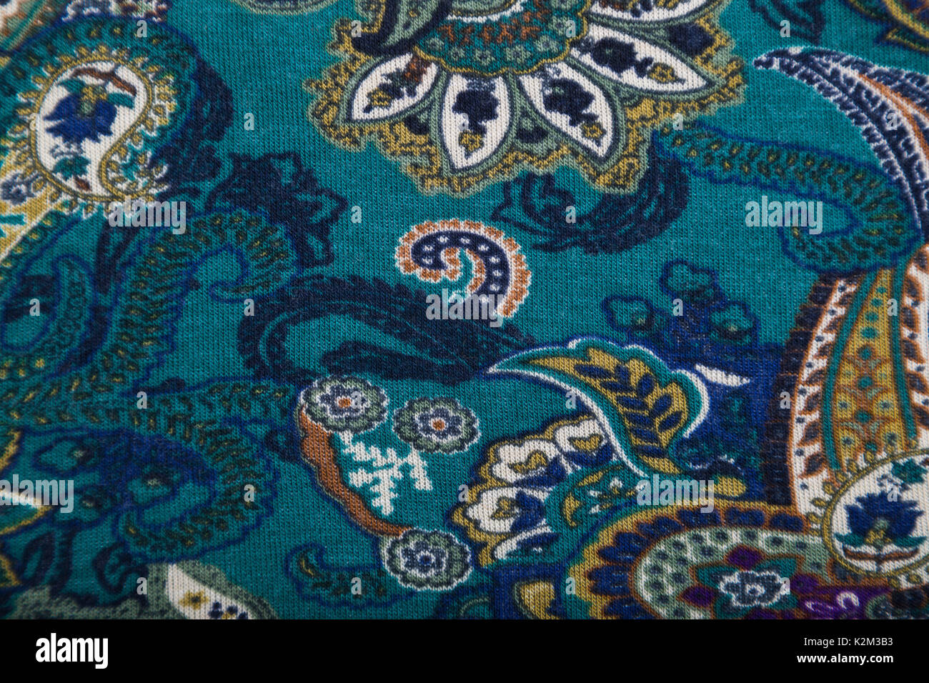 Kammgarn strickwaren Stoff mit bunten hellen floral ...