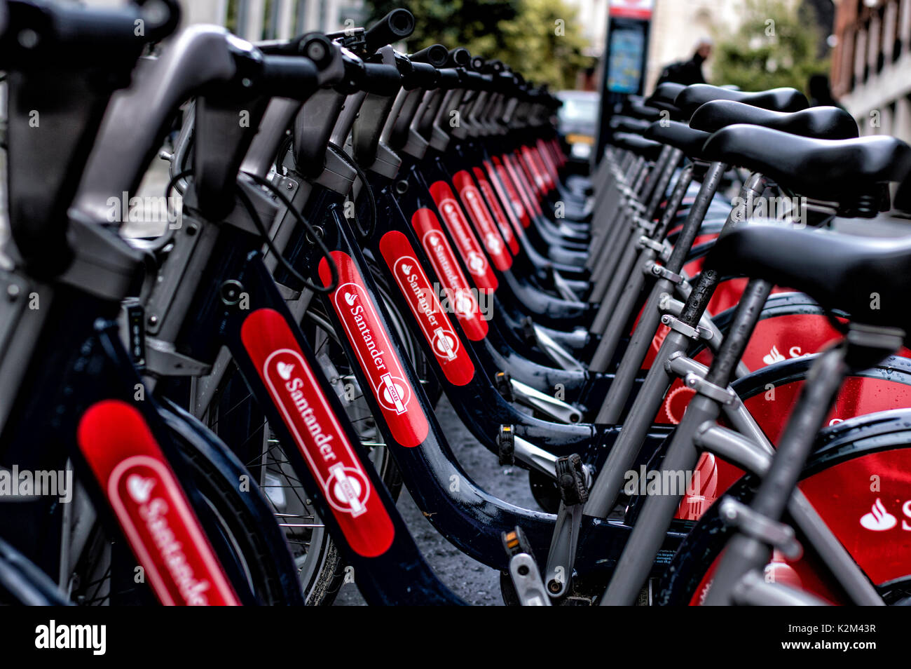 Santander Fahrraddock in London Stockfoto