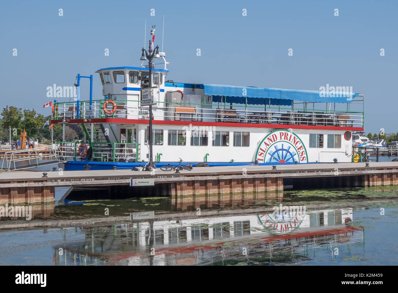 Die Island Princess eine Tour Boot täglich für Touren aus dem Hafen von Orillia Ontario Kanada fährt. Stockfoto