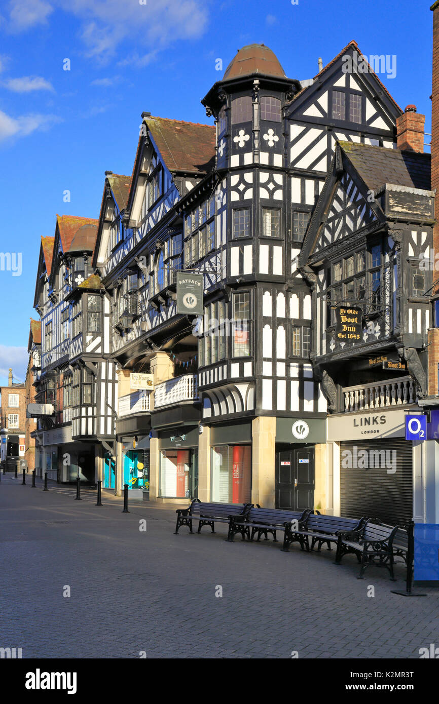 Eastgate Zeilen, Chester, Cheshire, England, UK. Stockfoto