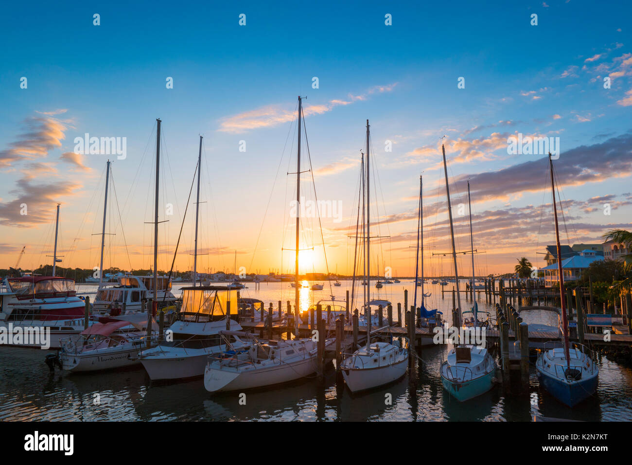 Sonnenaufgang von Fort Myers Beach Stockfoto