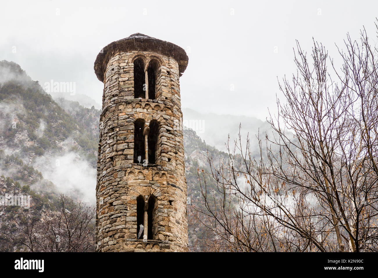 Kirche Santa Coloma d´Andorra Stockfoto