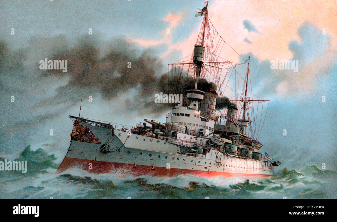 S.M. Linienschiff Kaiser Friedrich III., deutsche Schlachtschiff, ca
