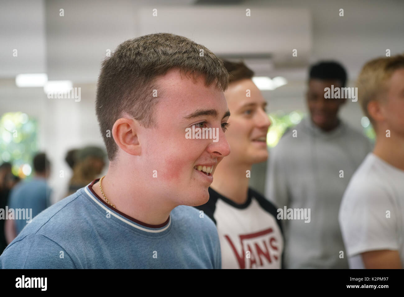 Shaftesbury Avenue, London, England, UK. 31 Aug, 2017. Jamie Wooding, Vorbereitung für die Bürgermeister des Gigs Wettbewerb auf dem Dach Zimmer Musik Studios vor dem Kopf an Kopf an der Gigs Grand Final über das Wochenende. Credit: Siehe Li/Alamy leben Nachrichten Stockfoto