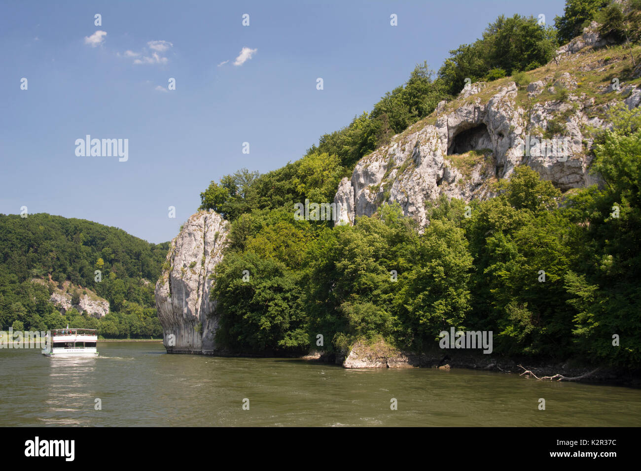 Kreuzfahrt die Donau Donaudurchbruch, Bayern, Deutschland Stockfoto