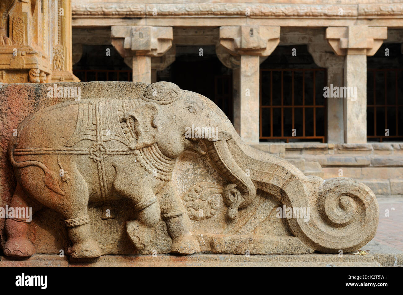 Indien, Brihadeeswarar Hindu Tempel in Thanjavur Stockfoto